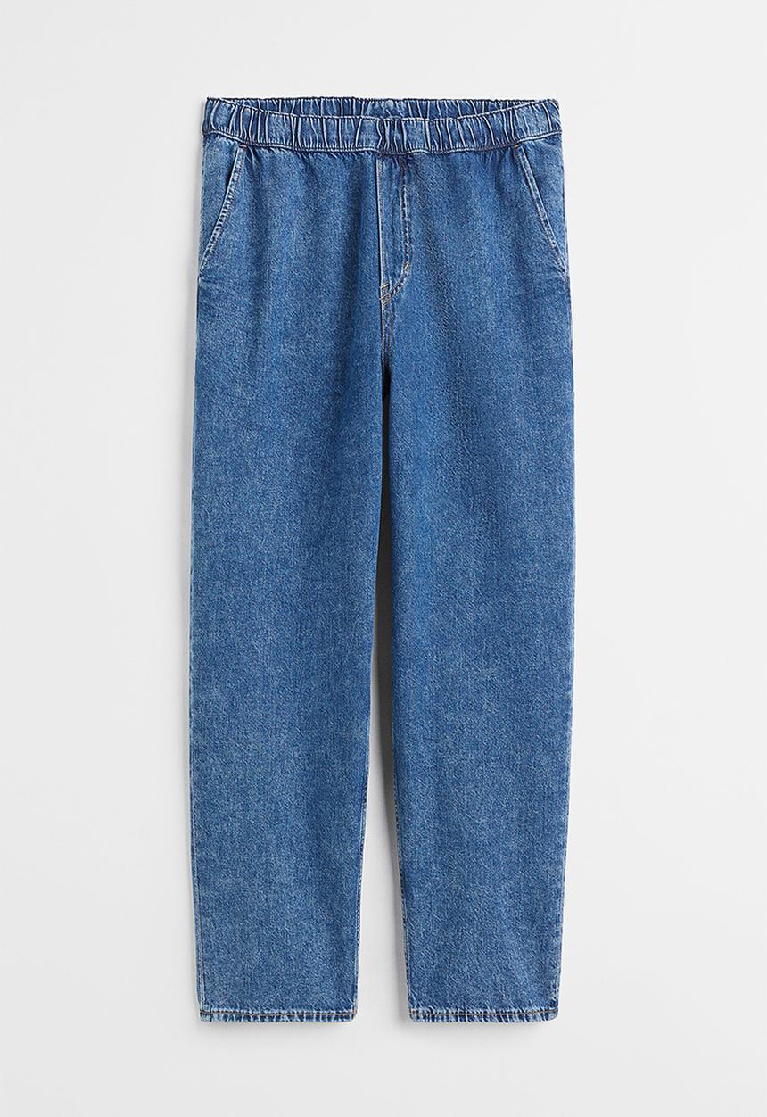 H&M - Loose pull-on jeans - denim blue