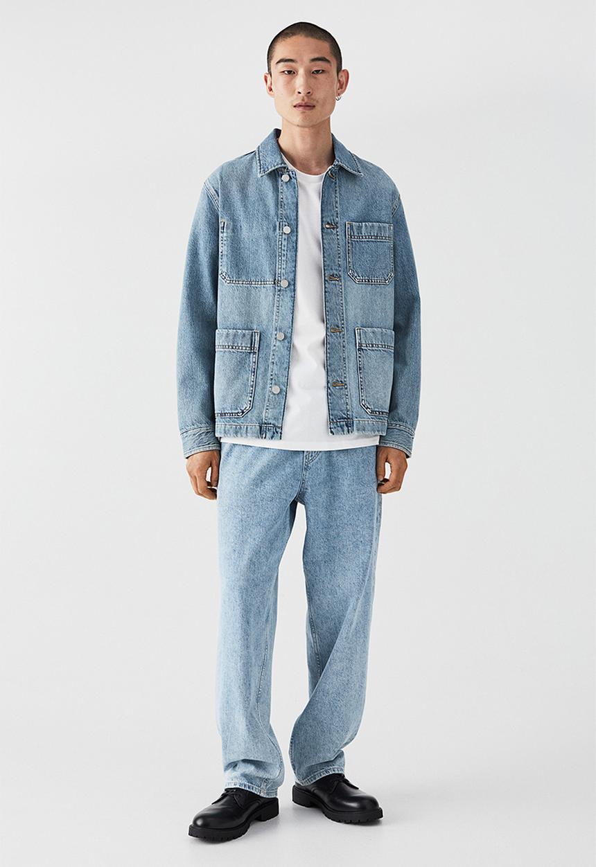 H&M - Loose pull-on jeans - light denim blue