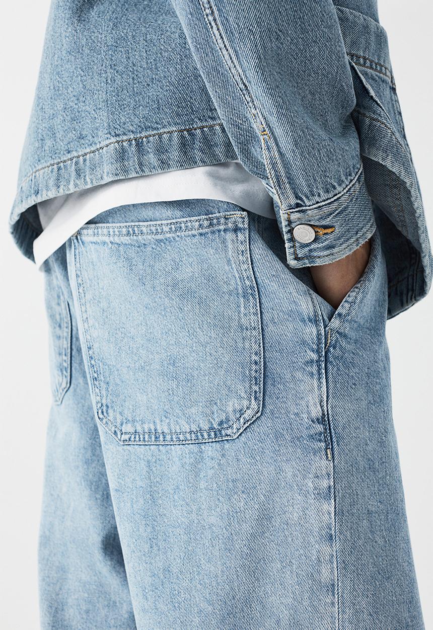 H&M - Loose pull-on jeans - light denim blue