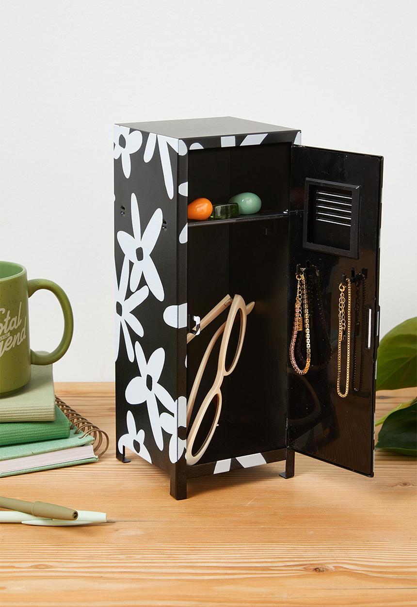 Typo - Varsity desktop locker- paper daisy black & ecru