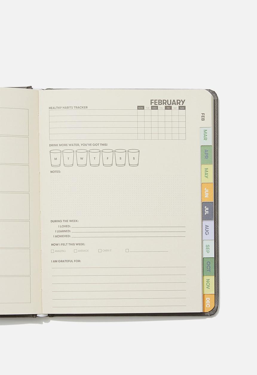 Typo - 2023 small weekly wellness diary - zen frog