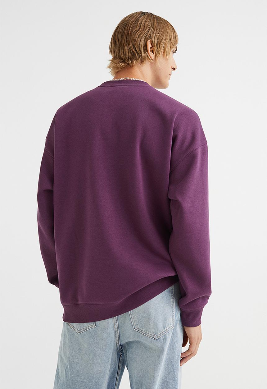 H&M - Oversized fit sweatshirt - plum purple/original