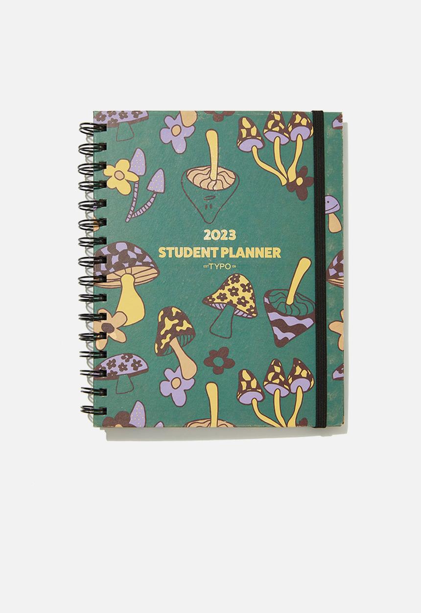 Typo - student planner 2023 - mushrooms and daisies