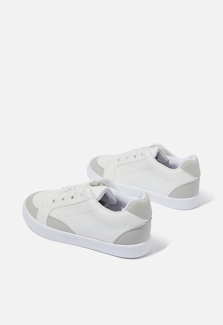 Cotton On - Teddy classic trainer - white & grey nubuck