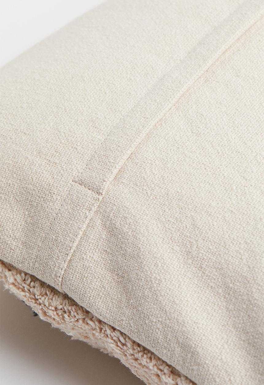 H&M - Spotted cotton cushion cover - beige/multi