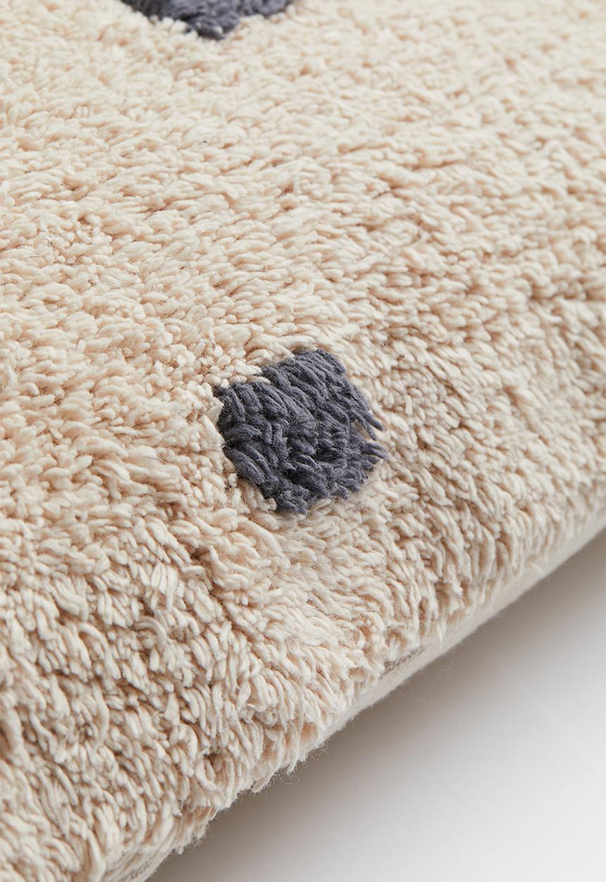 H&M - Spotted cotton cushion cover - beige/multi
