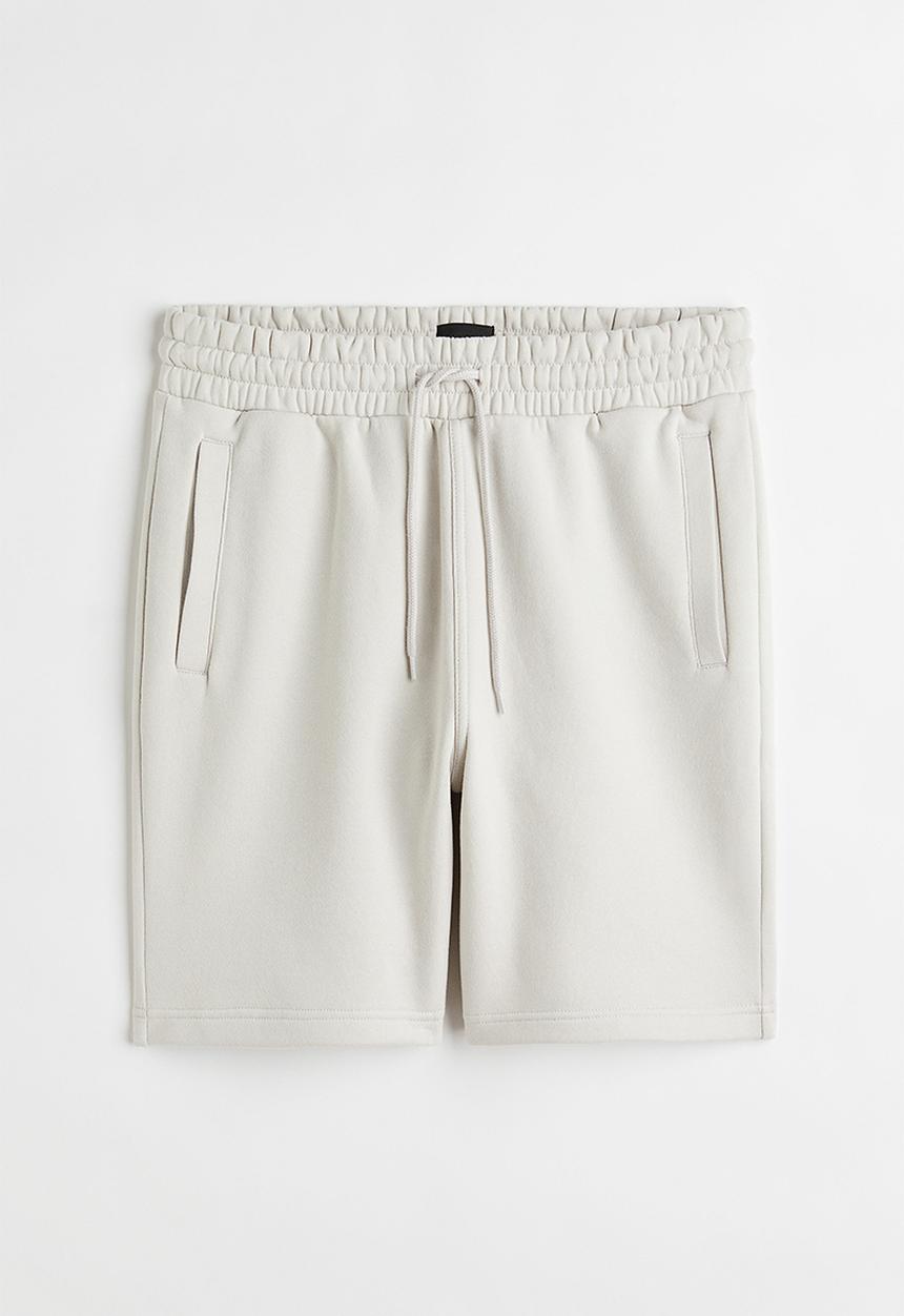 H&M - Regular fit sweatshirt shorts - light greige