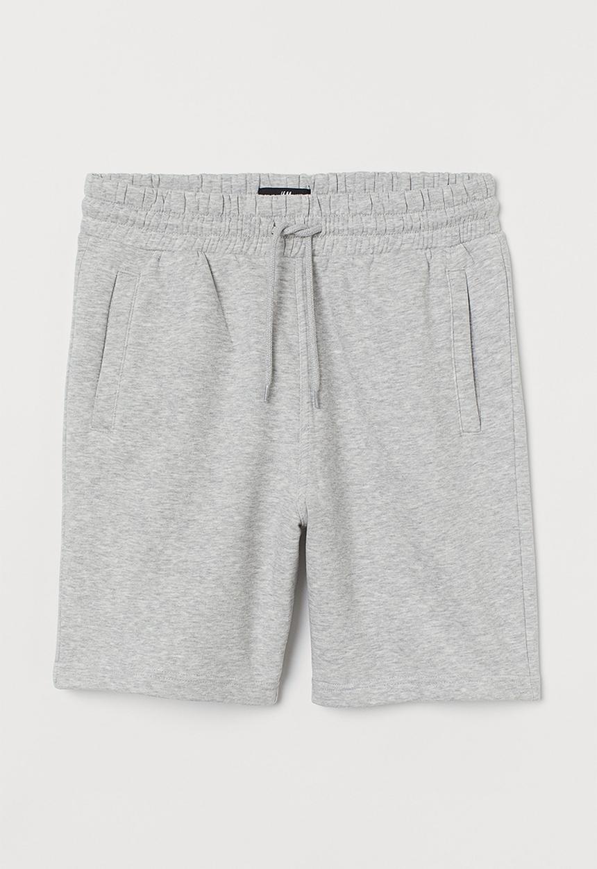 H&M - Regular fit sweatshirt shorts - light grey marl