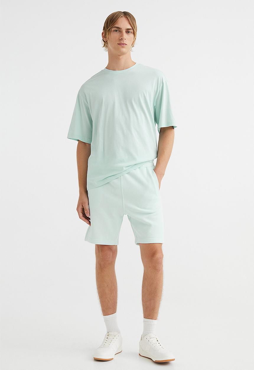 H&M - Regular fit sweatshirt shorts - light turquoise