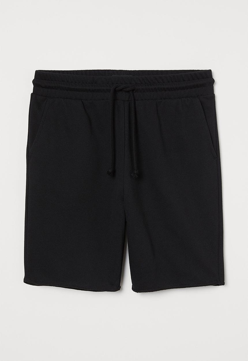 H&M - Regular fit sweatshirt shorts - black