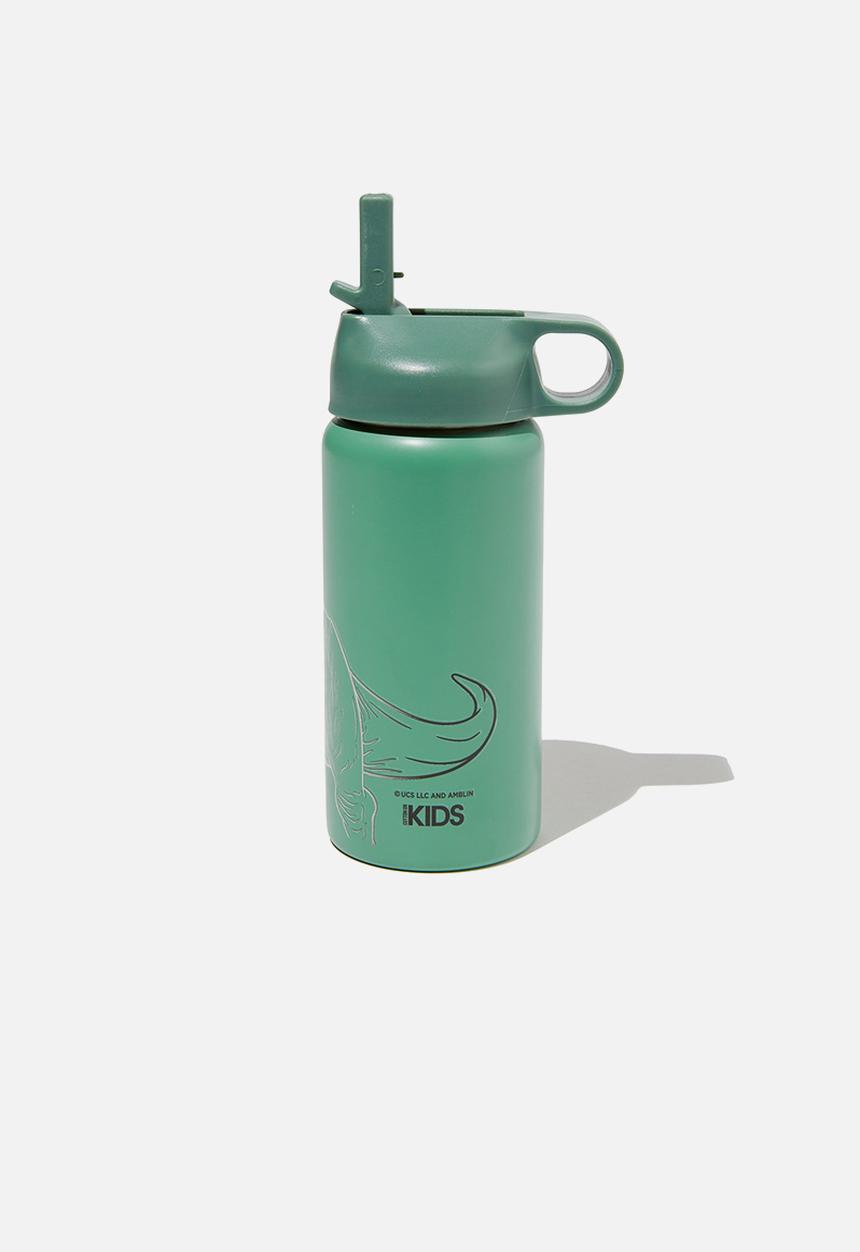 Cotton On - Kids metal drink bottle - lcn uni jurassic park ranger & swag green