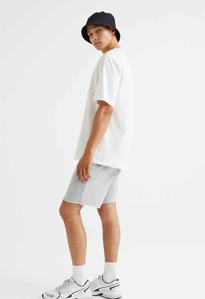 H&M - Regular fit sweatshirt shorts - grey marl