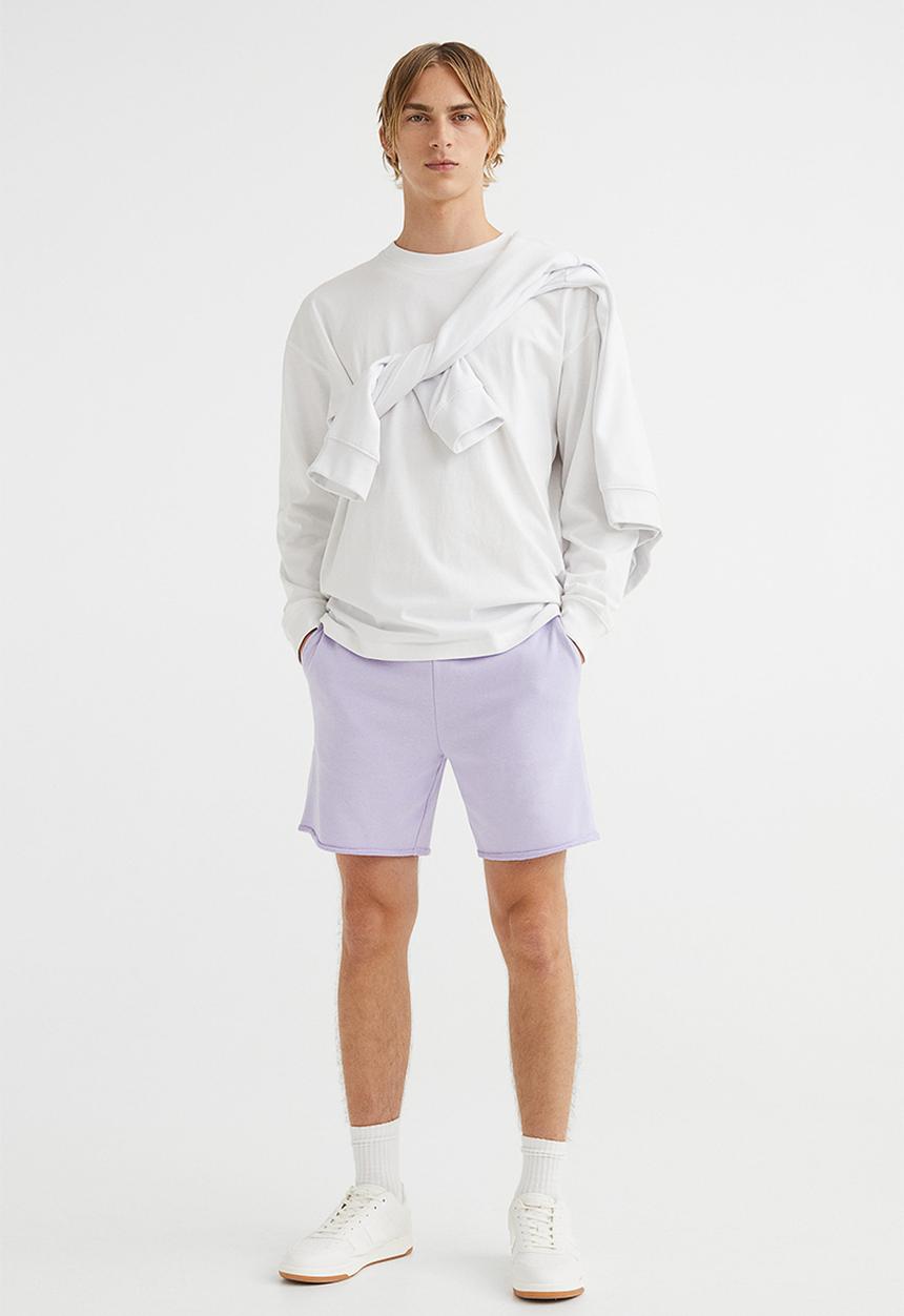 H&M - Regular fit sweatshirt shorts - purple