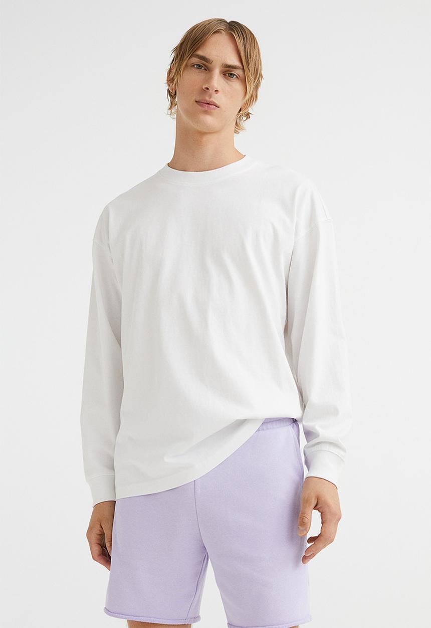 H&M - Regular fit sweatshirt shorts - purple