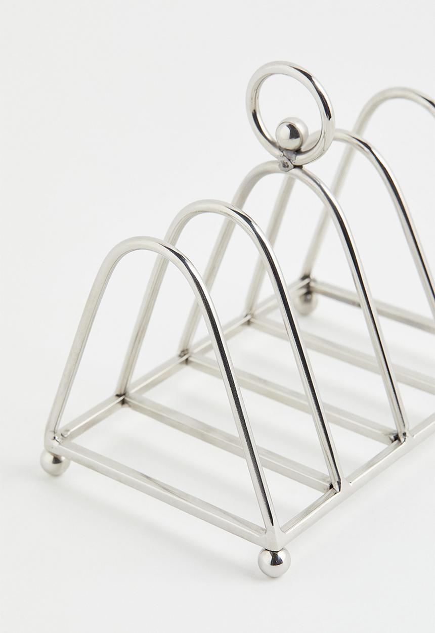 Metal toast rack - silver-coloured - 1096695001