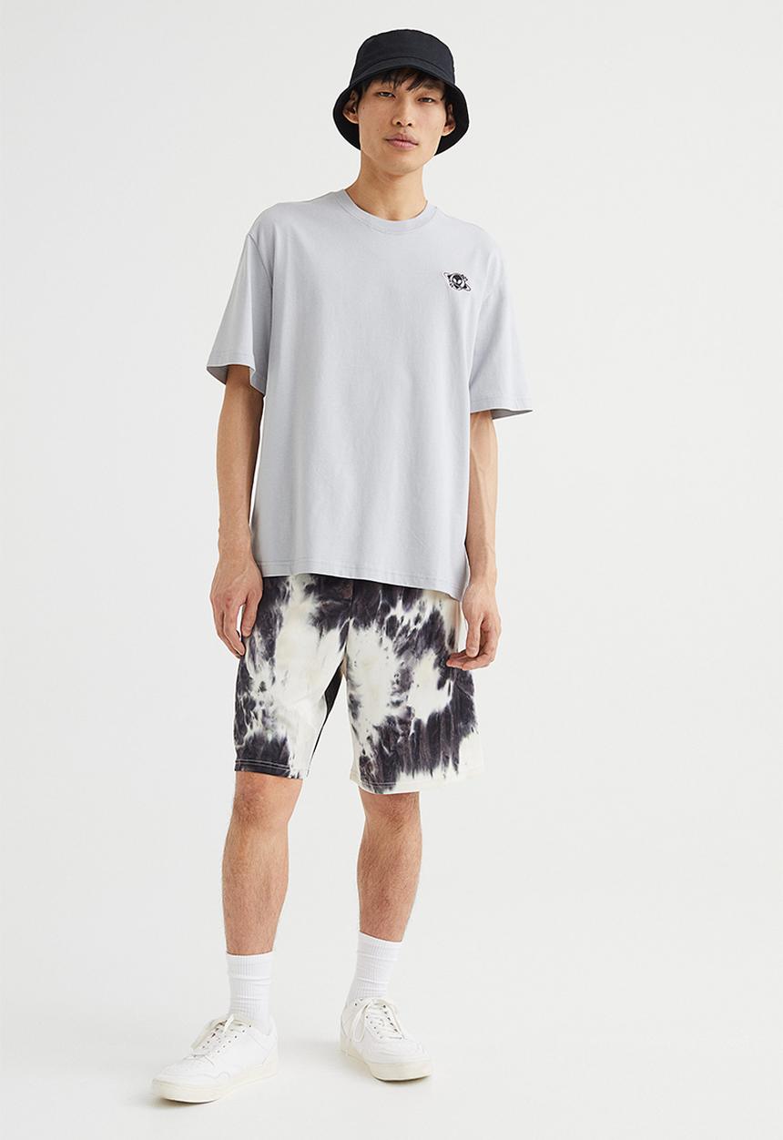 H&M - Relaxed fit T-shirt - light grey/alien