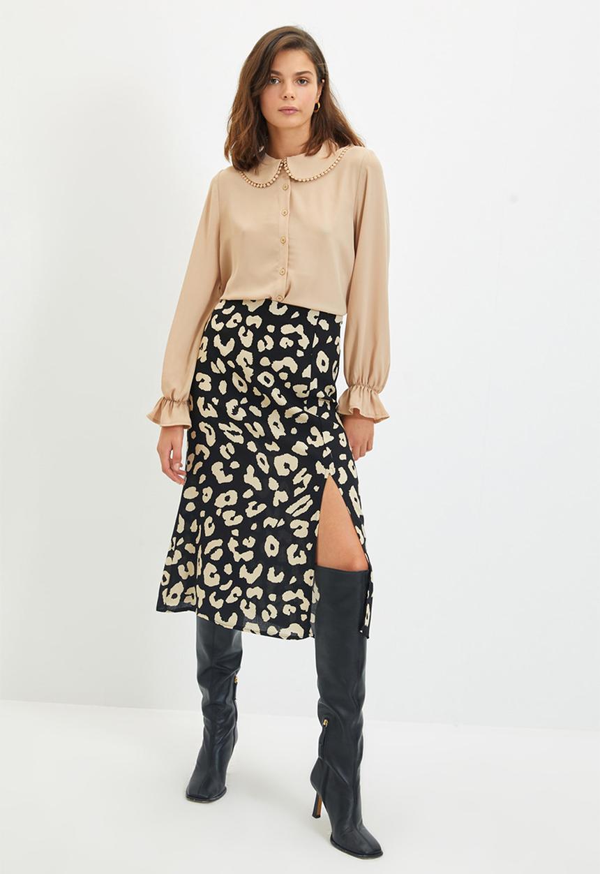 Trendyol - Printed skirt - black
