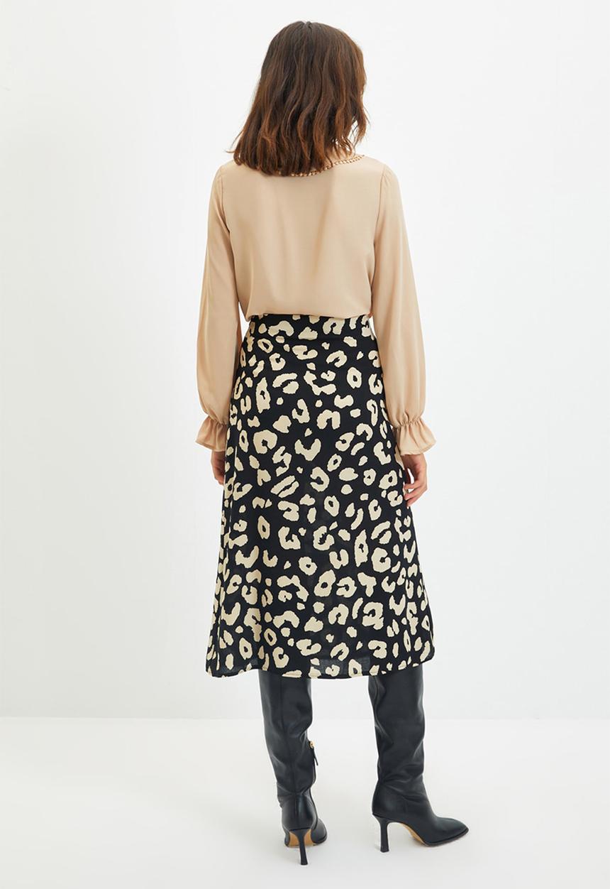Trendyol - Printed skirt - black