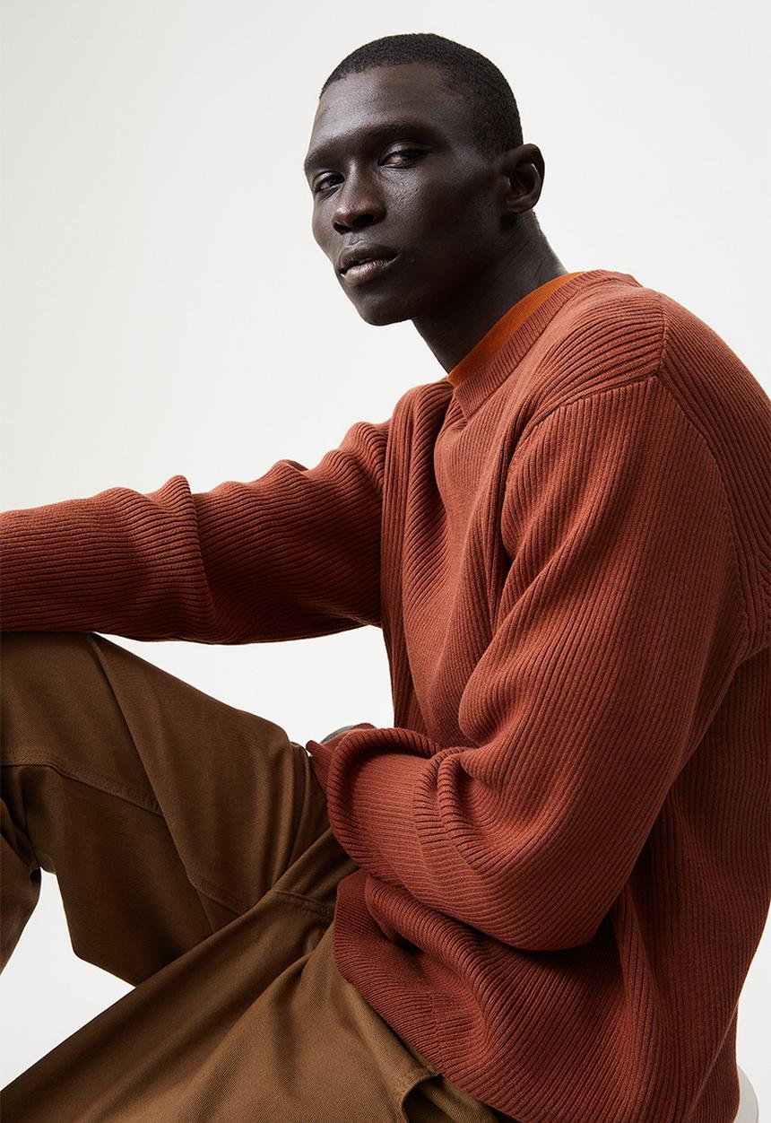 H&M - Relaxed fit rib-knit jumper - brown