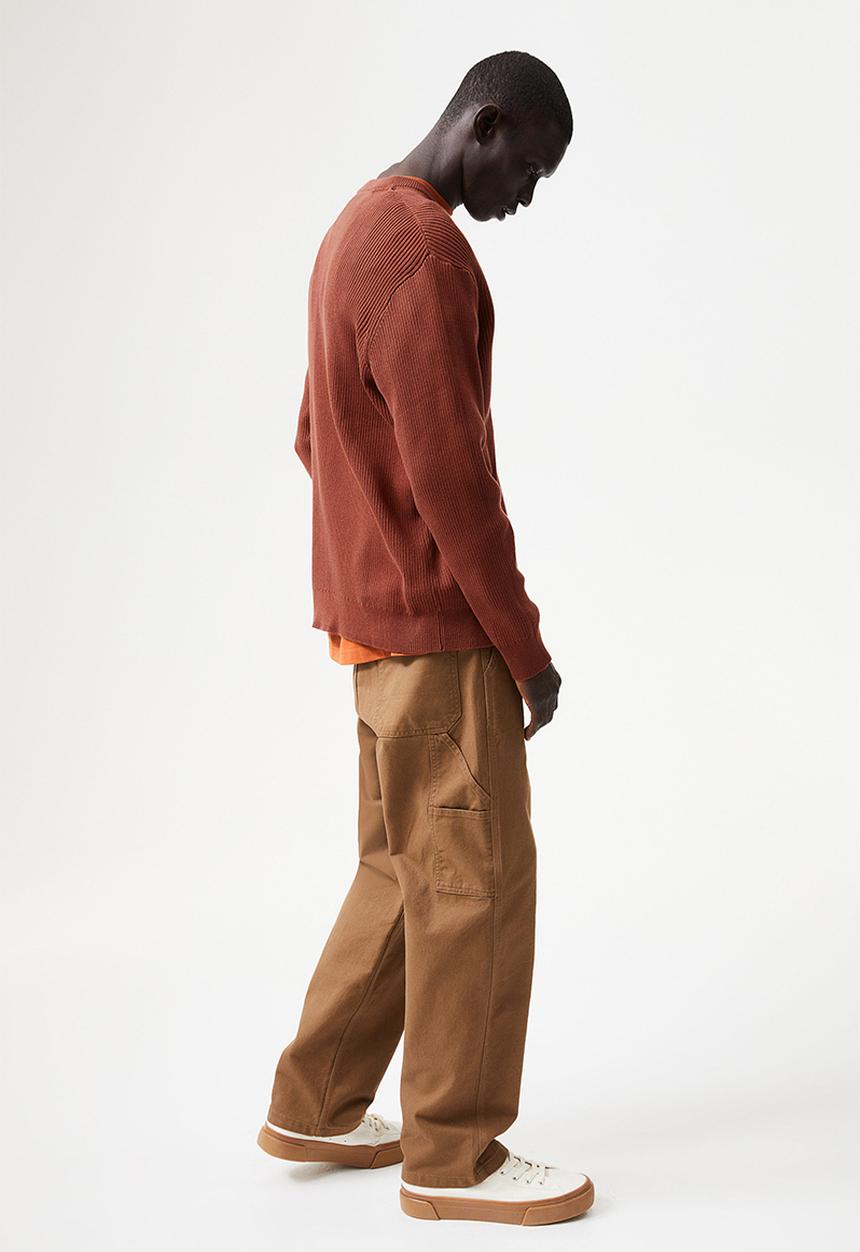 H&M - Relaxed fit rib-knit jumper - brown