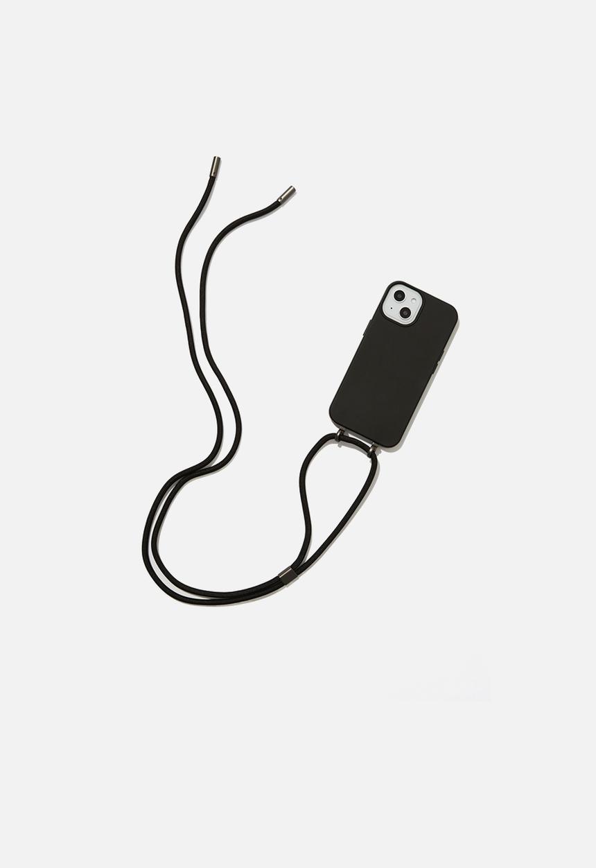 Typo - Cross body phone case iphone 13 - black