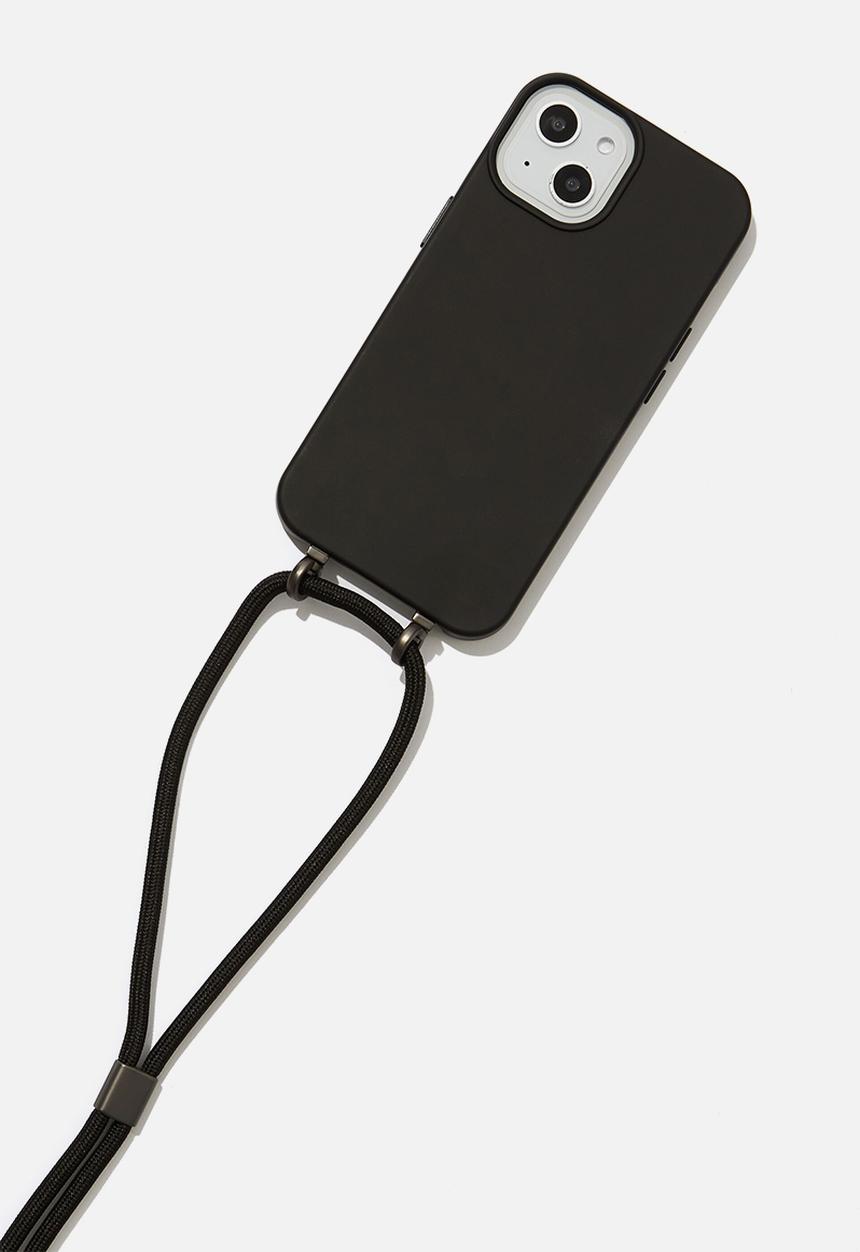 Typo - Cross body phone case iphone 13 - black