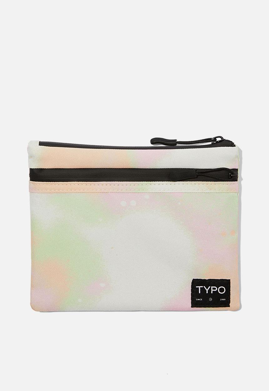 Typo - recycled utility pencil case - spray sorbet camo