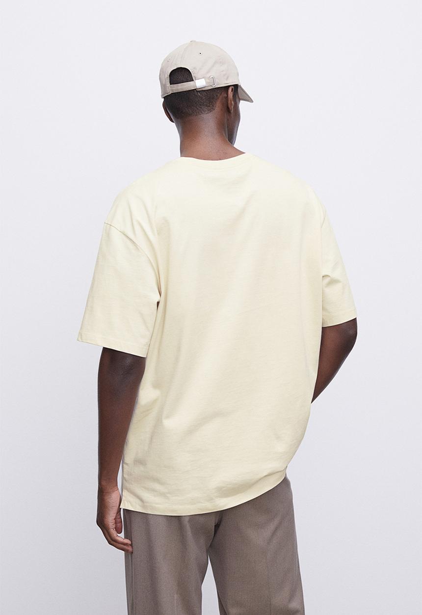 H&M - Relaxed fit printed T-shirt - light beige/beach