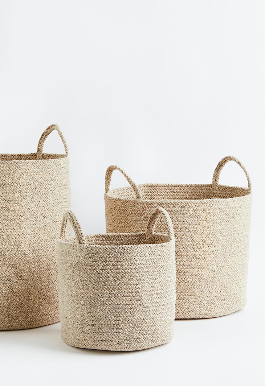 H&M - Cotton wall storage basket - beige