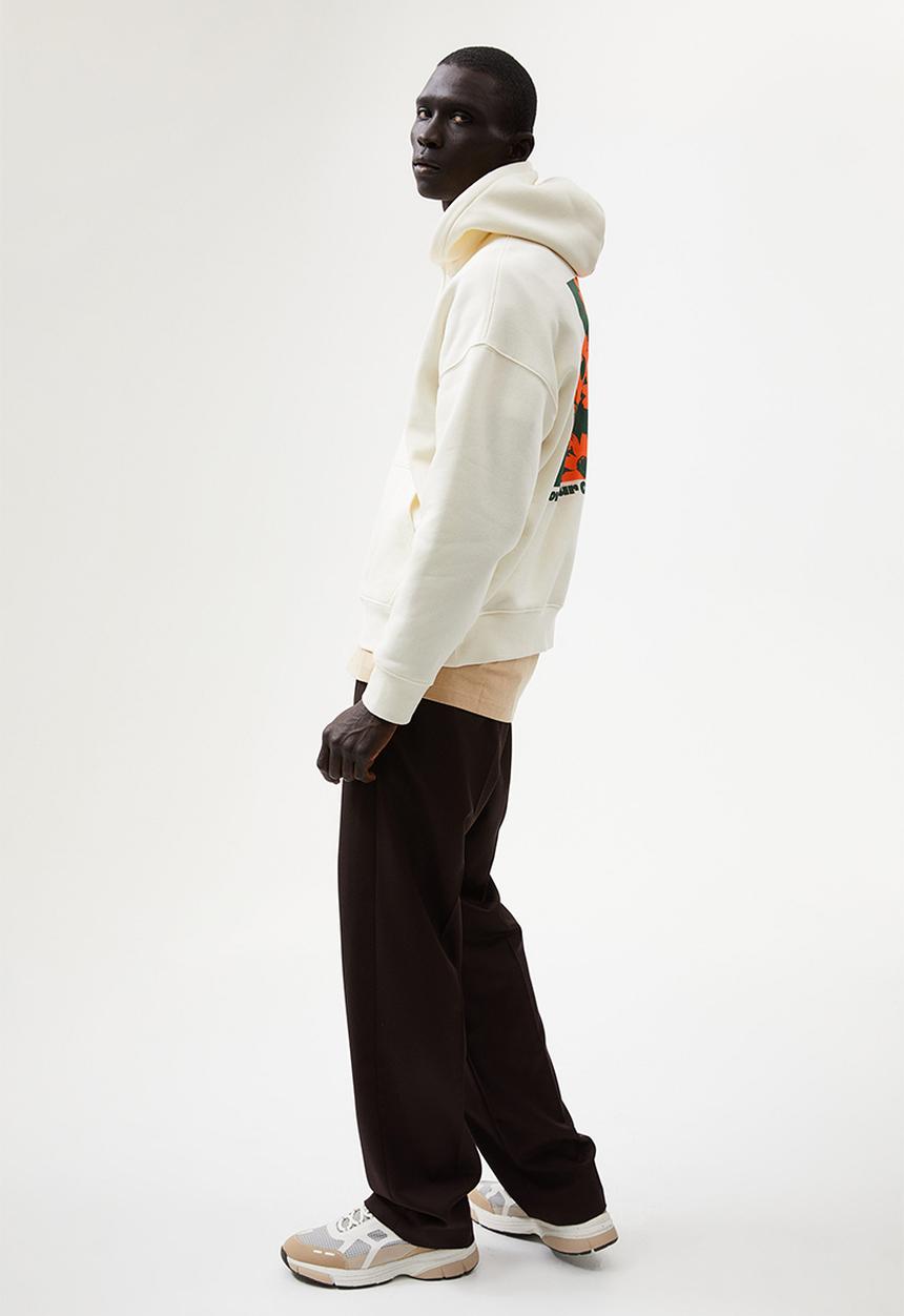 H&M - Oversized hoodie - cream/flowers