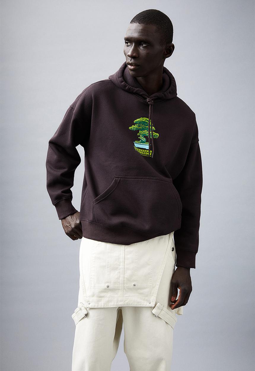 H&M - Oversized hoodie - dark brown/observation