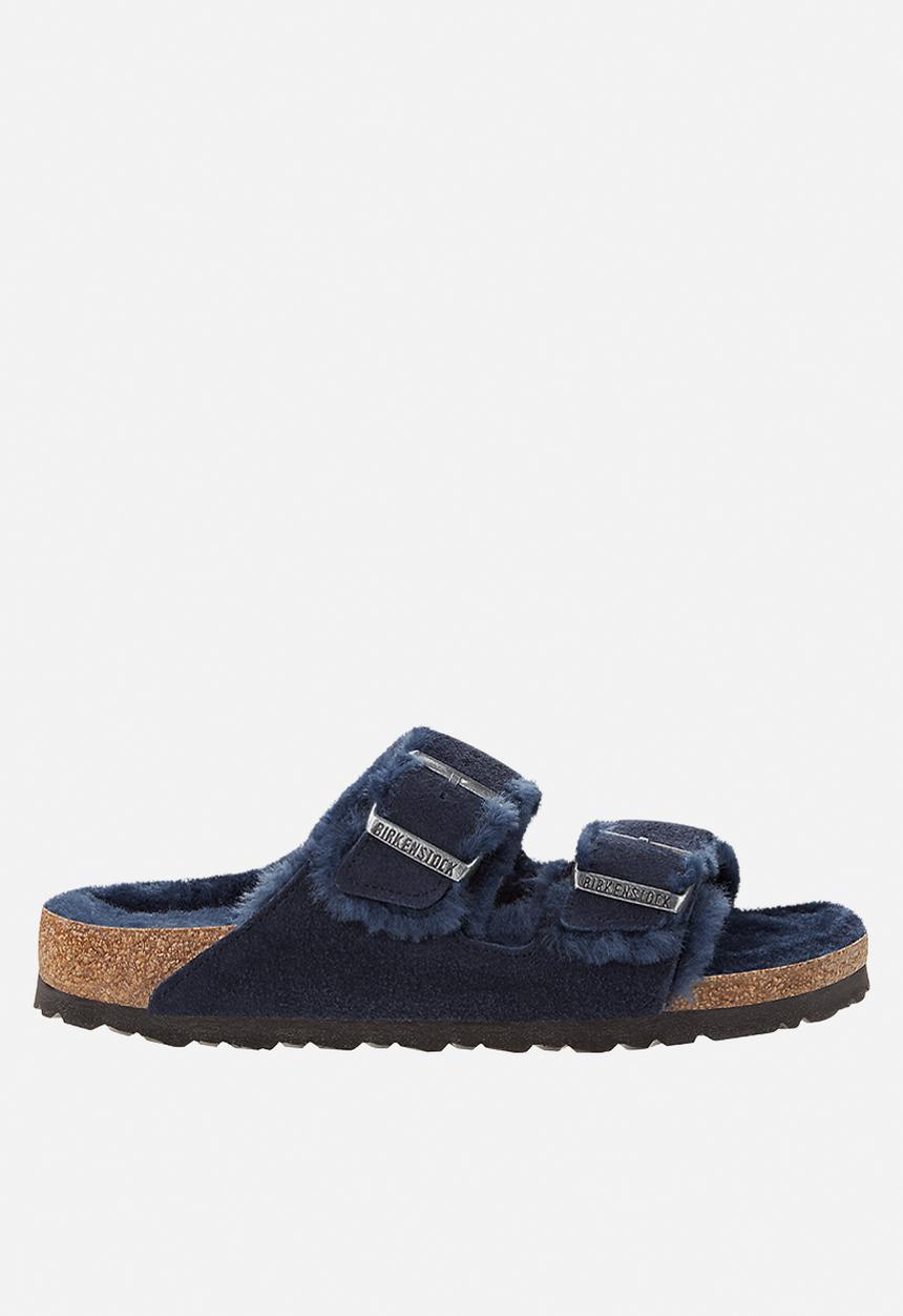 Birkenstock - Arizona fur suede shearling regular - midnight