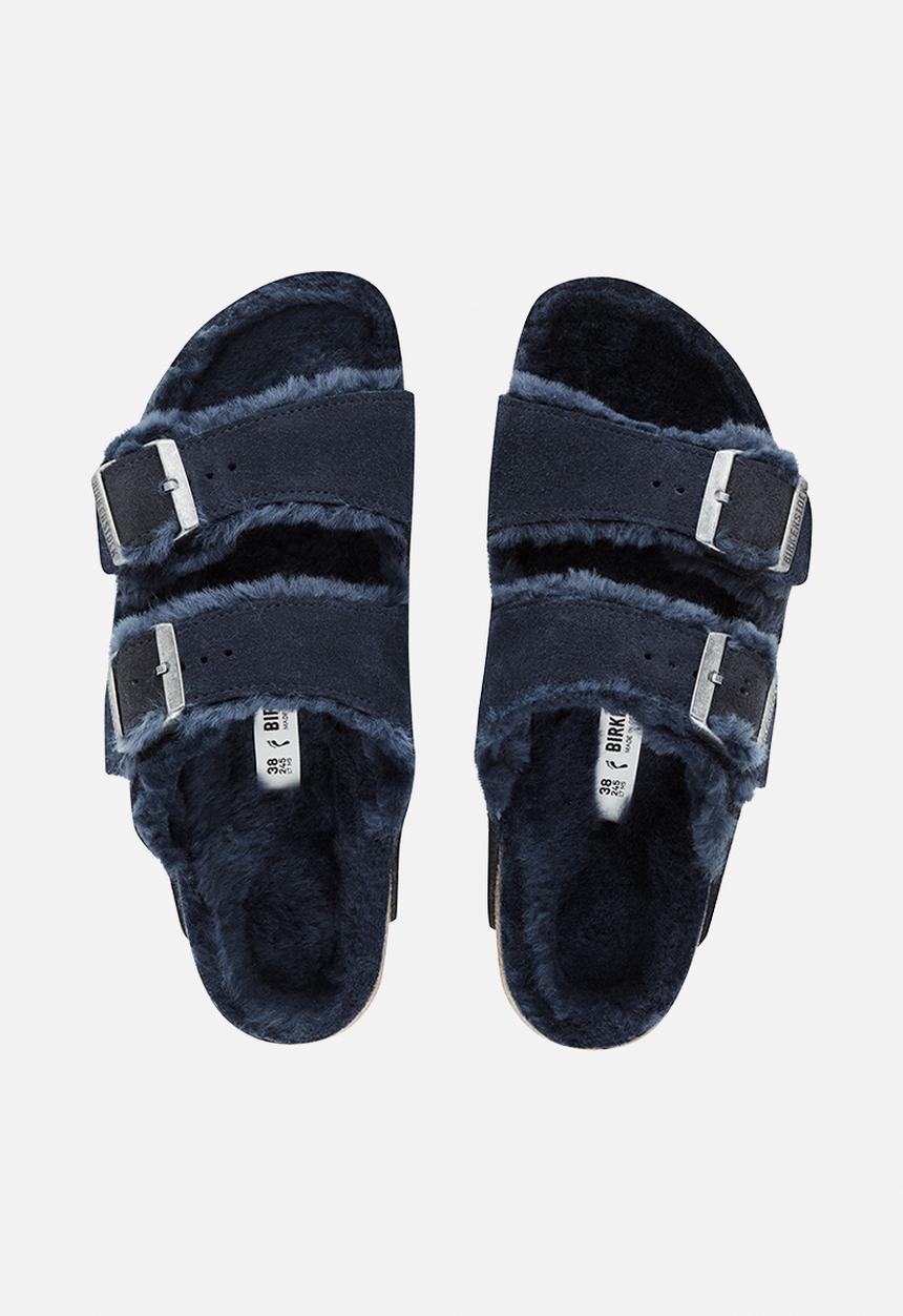 Birkenstock - Arizona fur suede shearling regular - midnight