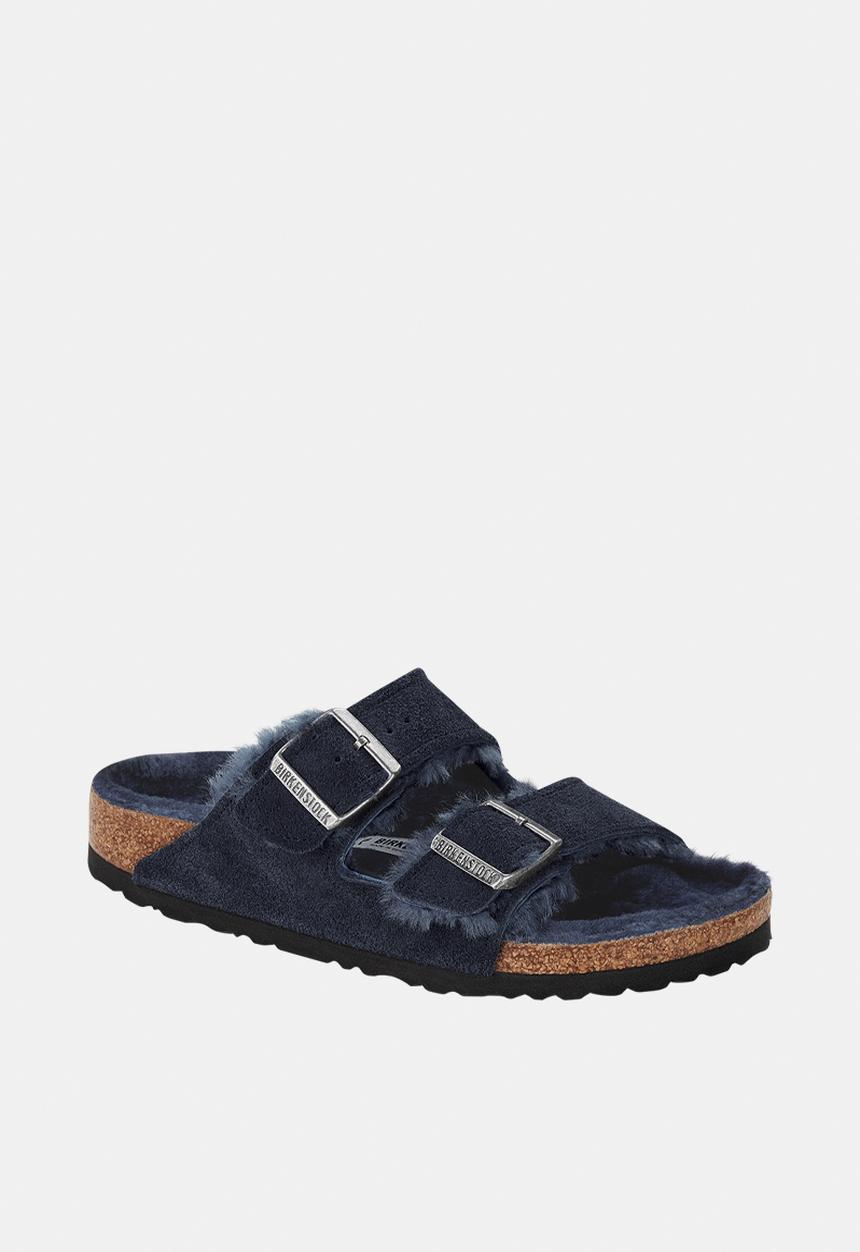 Birkenstock - Arizona fur suede shearling regular - midnight
