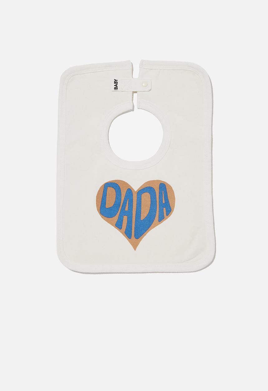 Cotton On - The square bib - vanilla & dada love heart