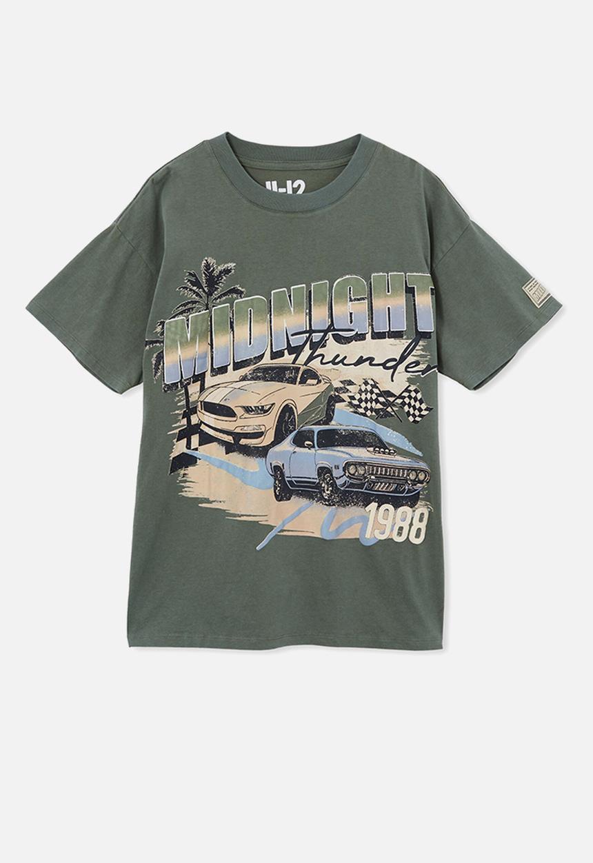 Cotton On - Sami short sleeve  embellished tee - swag green & midnight thunder