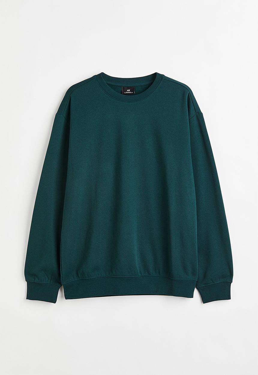 H&M - Relaxed fit sweatshirt - dark green