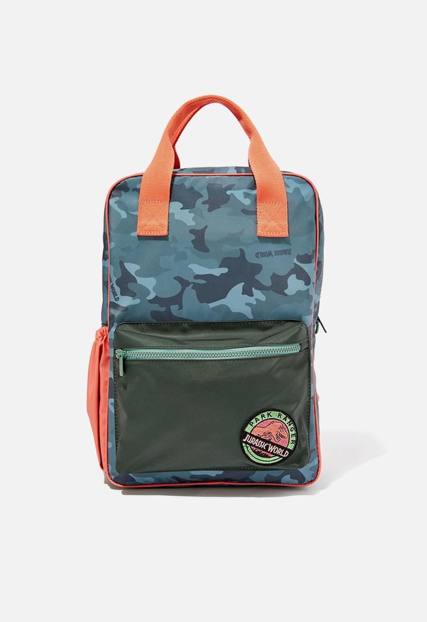 Cotton On - Kids licensed backpack - lcn uni jurassic world & camo park ranger