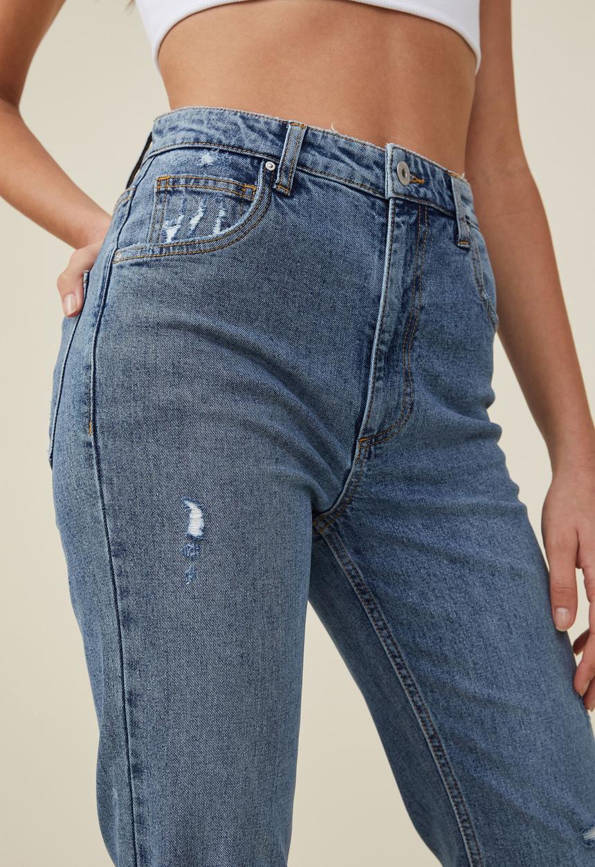 Cotton On - Original flare jean - dusk blue rips