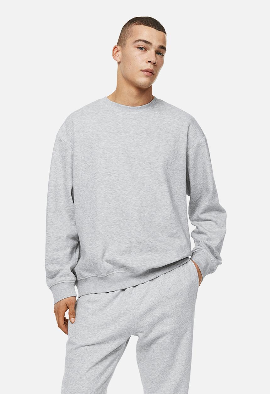H&M - Relaxed fit sweatshirt - light grey marl