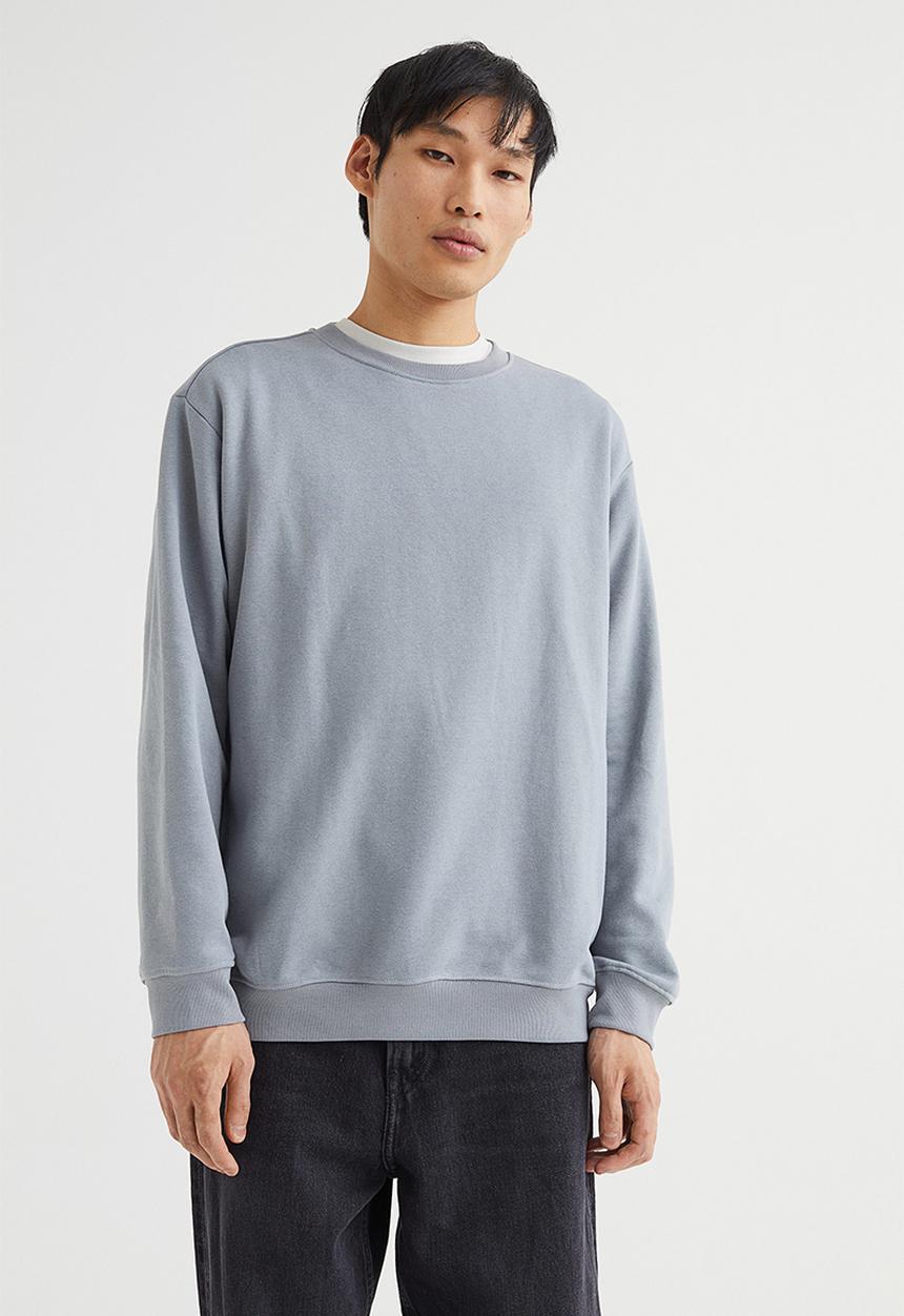 H&M - Relaxed fit sweatshirt - stone grey