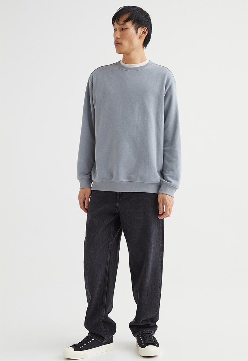 H&M - Relaxed fit sweatshirt - stone grey