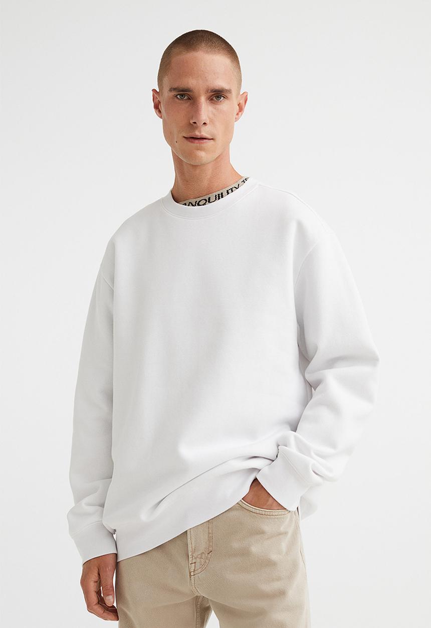 H&M - Relaxed fit sweatshirt - white