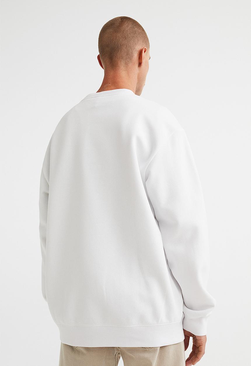 H&M - Relaxed fit sweatshirt - white