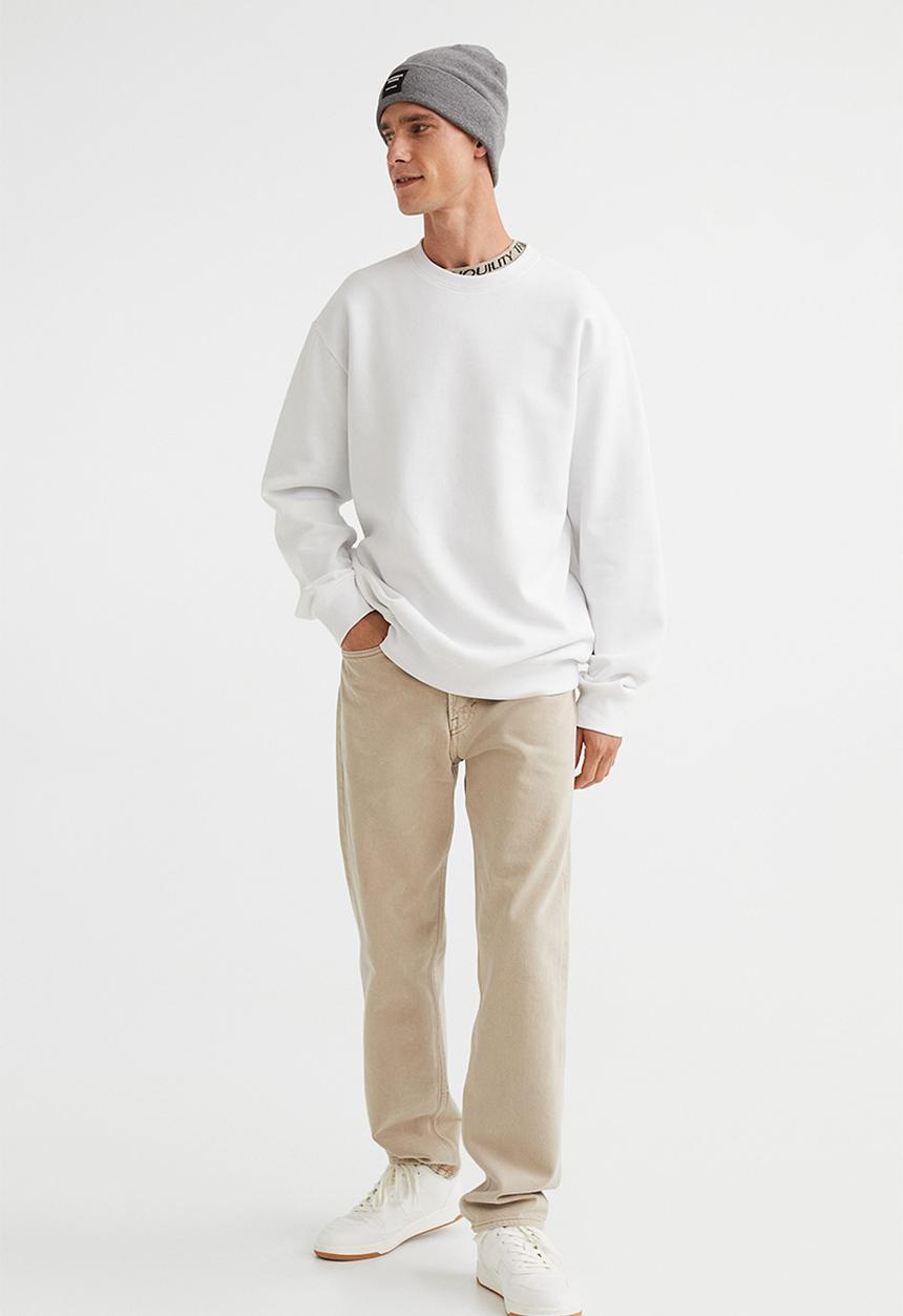 H&M - Relaxed fit sweatshirt - white