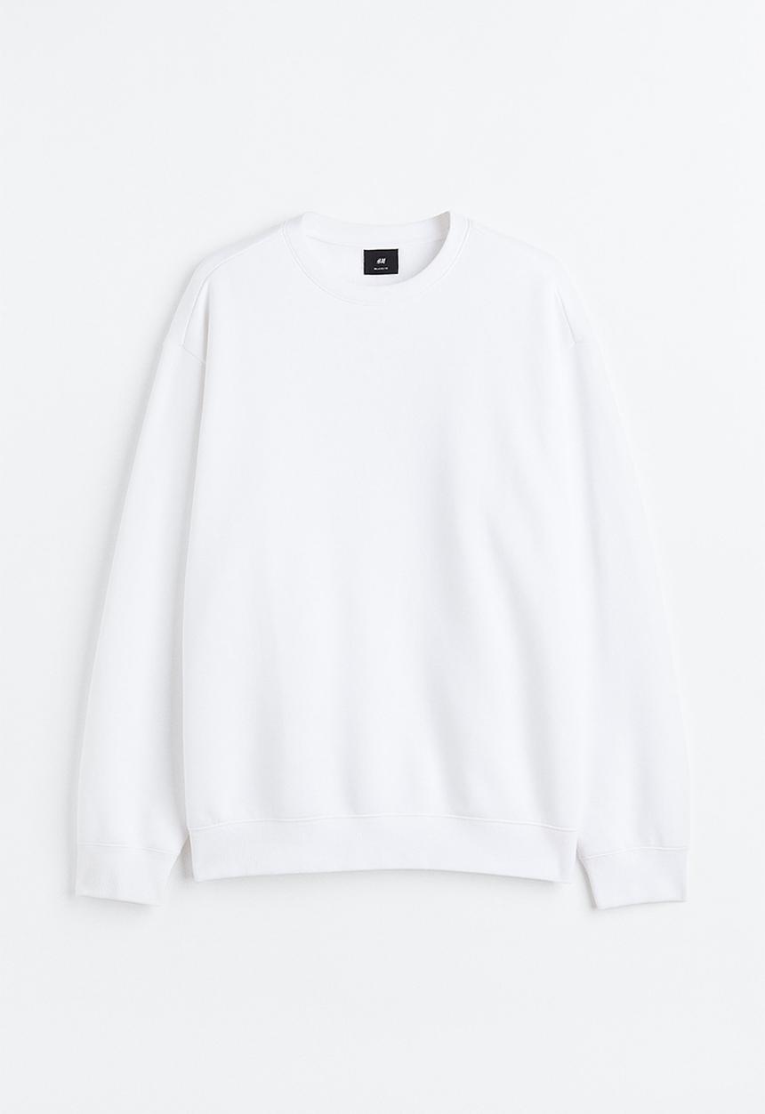 H&M - Relaxed fit sweatshirt - white