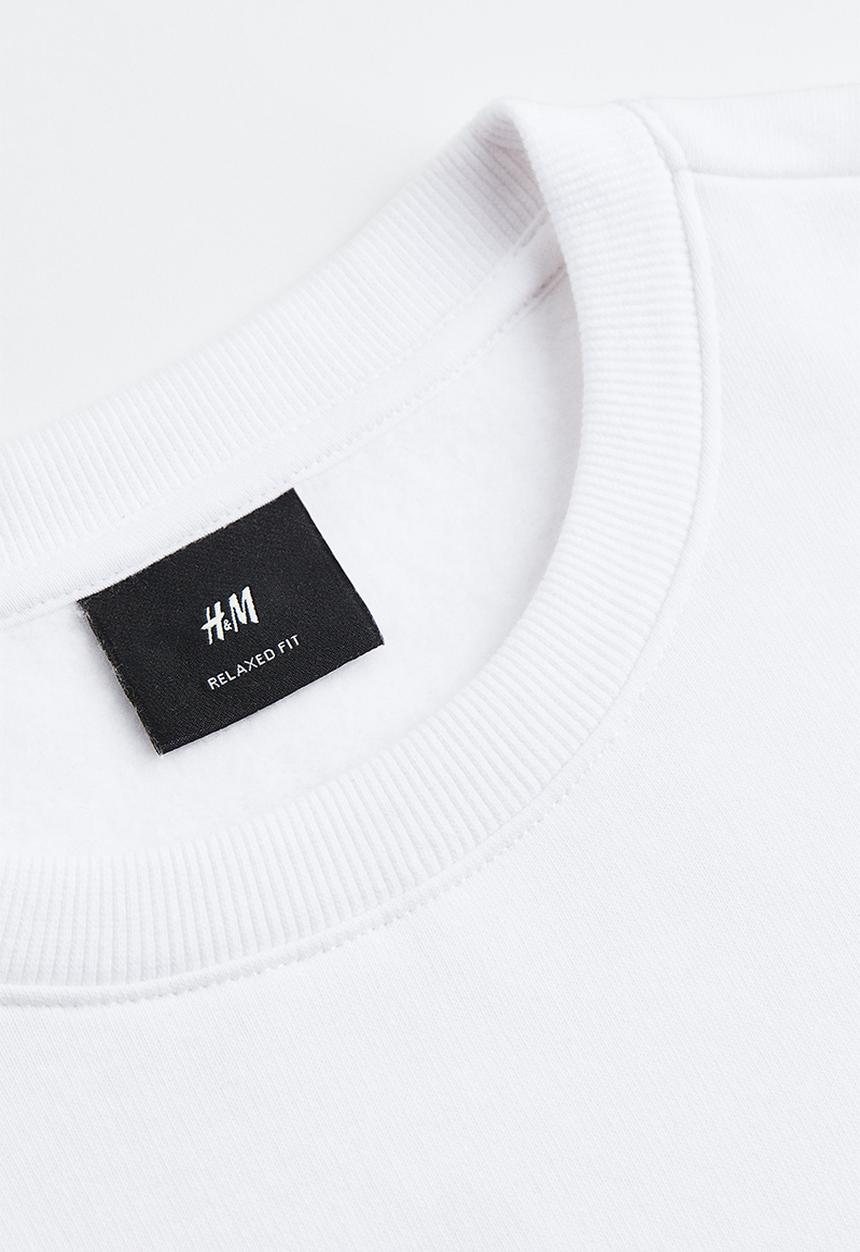 H&M - Relaxed fit sweatshirt - white