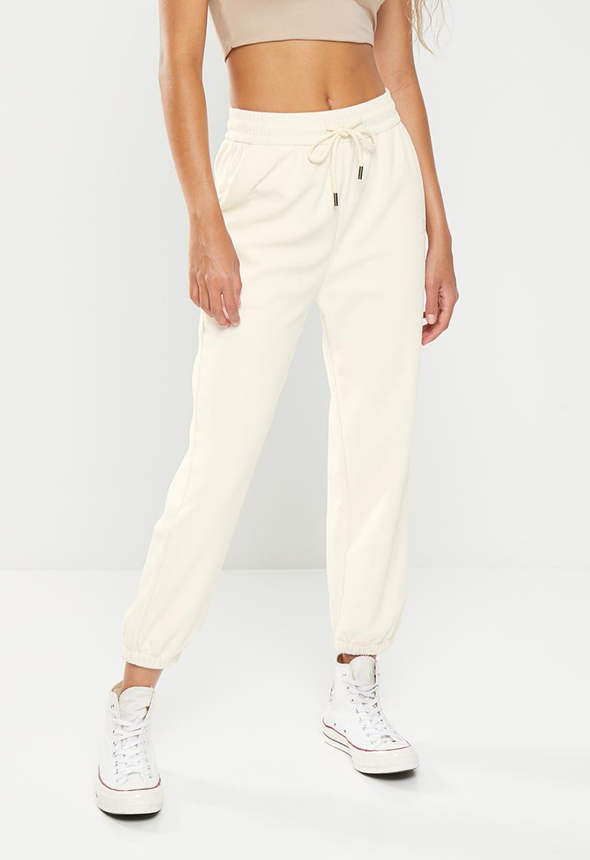 dailyfriday - Chenille knit track pants - ecru