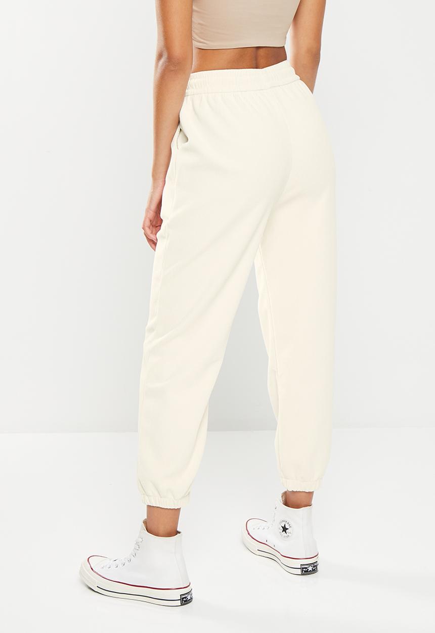 dailyfriday - Chenille knit track pants - ecru
