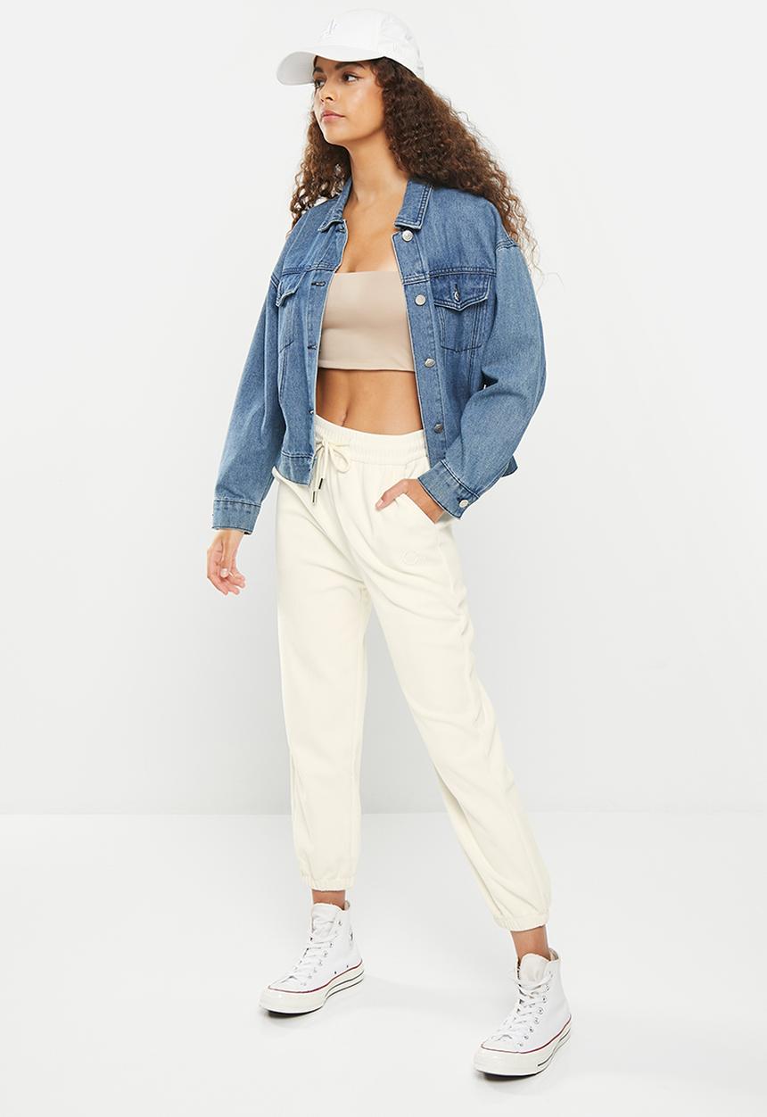 dailyfriday - Chenille knit track pants - ecru